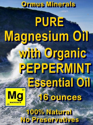 Ormus Minerals -Pure Magnesium Oil with Organic Peppermint EO