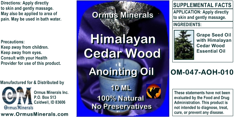Ormus Minerals Himalayan Cedar Wood Anointing Oil 10Ml