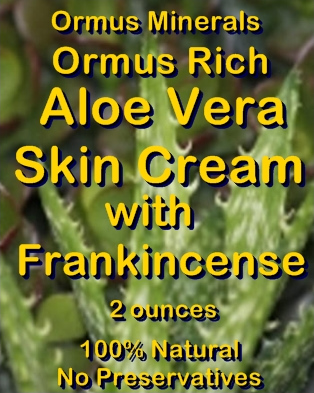 Ormus Minerals -Ormus Rich Aloe Vera Skin Cream with FRANKINCENSE