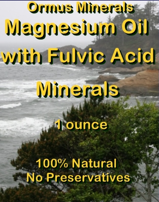 Ormus Minerals -Magnesium Oil with Fulvic Acid Minerals